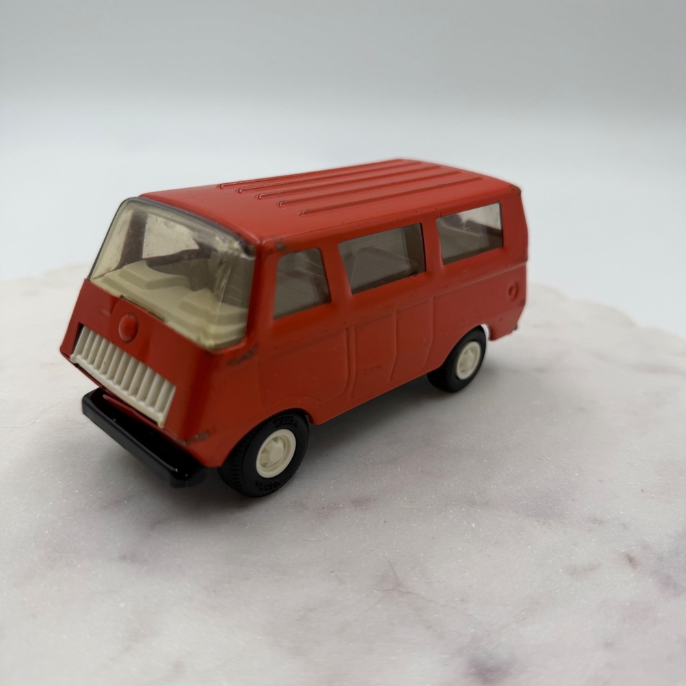 Vintage Tonka Mini-Van Red Pressed Steel Diecast Toy Vehicle 1970s USA Made